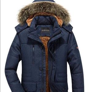 Khrysos Dark Cerulean Parka Coat